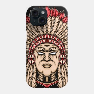 Native american illustration Phone Case