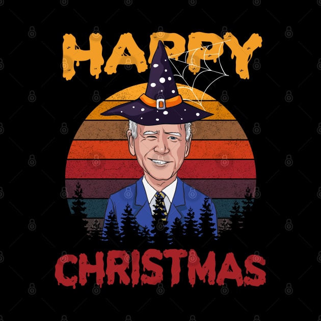 Vintage Joe Biden Funny Halloween Happy Christmas Witch Hat by wonderws