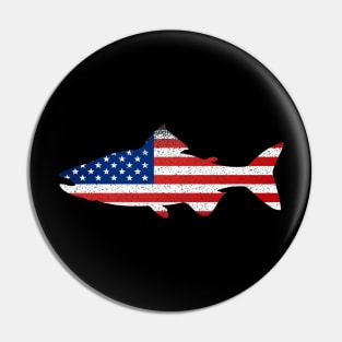 Fish with American Flag Pin