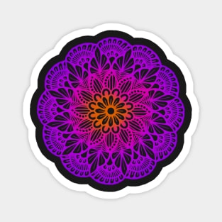 Pink-Purple Flower Mandala Magnet