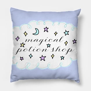 Cute Magical Potion Shop Cloud Design, Made by EndlessEmporium Pillow