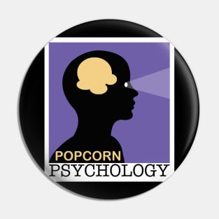 Popcorn Psychology Purple Logo Pin