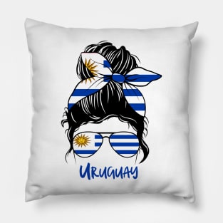 Uruguyan Girl, Uruguyan girlfriend, Uruguy Messy bun, Uruguaya Pillow