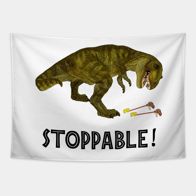 Tyrannosaurus Rex is Stoppable Tapestry by SirLeeTees