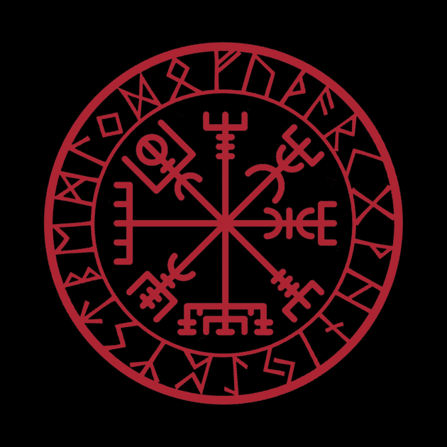 Vegvisir - Protection and Guidance Stave with Runes by Creation247