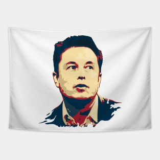 Elon Musk Pop Art Tapestry