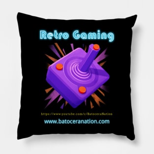 Retro Gamer Logo 25 Pillow