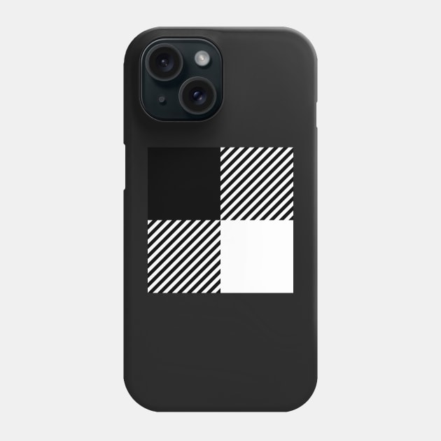 Squares and black bars Phone Case by Kacarrot