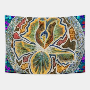 gold  flower of love LowEndGraphics Tapestry