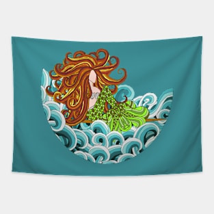 Mermaid Waves Tapestry