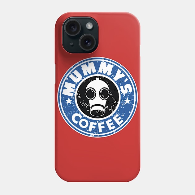 MUMMY'S COFFEE BLUE VERSION Phone Case by KARMADESIGNER T-SHIRT SHOP