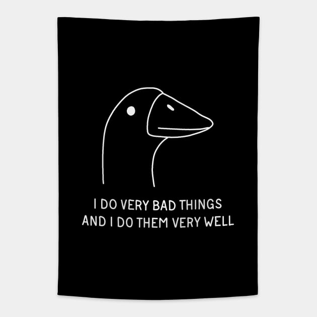 I Do Very Bad Things And I Do Them Very Well Tapestry by valentinahramov