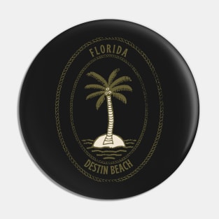 Retro cool Destin Beach Florida Palm Tree Pin