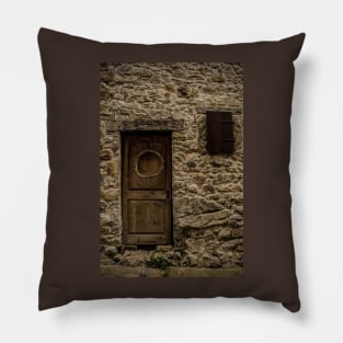 Door in Poffabro, North East Italy Pillow