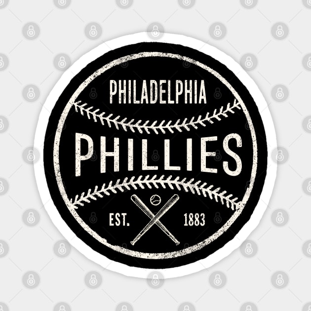 Vintage Philadelphia Phillies by Buck Tee Magnet by Buck Tee