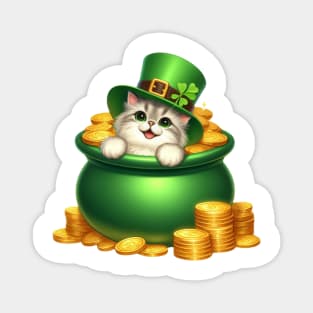 St Patricks Day Birman Cat Magnet