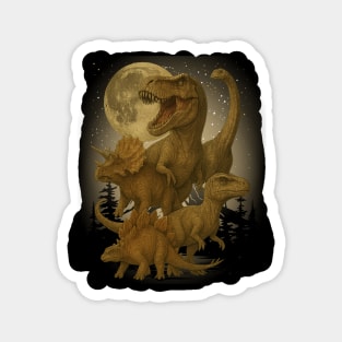 Velociraptor Dinosaur Moonlight Magnet