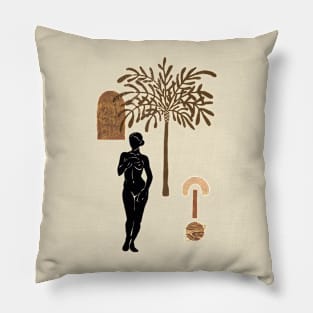 Astro Celestial Feminine Alone Pillow