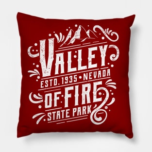 Valley of Fire State Park Art Vintage Motive Pillow