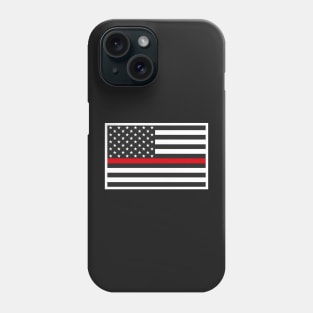 Firefighter Gifts, Thin Red Line Flag Phone Case