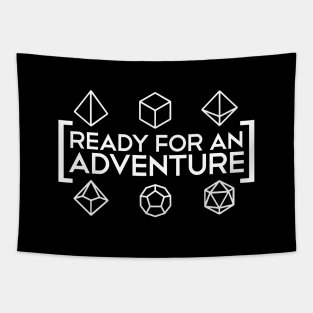 DnD - Ready for an Adventure White Tapestry