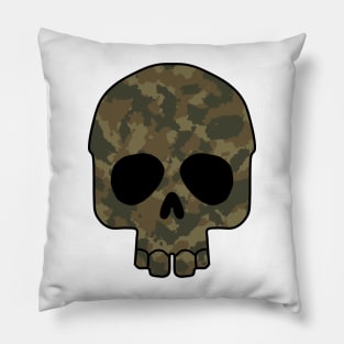 Dark camouflage skull Pillow