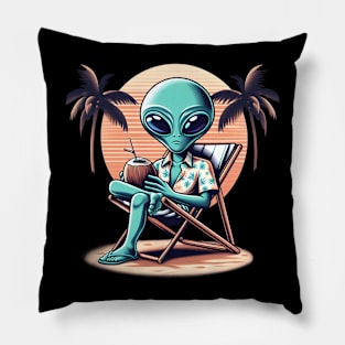 Chill Alien Escape Pillow