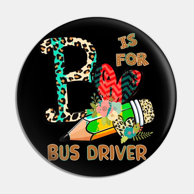 1St Day Of School Bus Driver Leopard Flowers Eacher Pin by Hot food