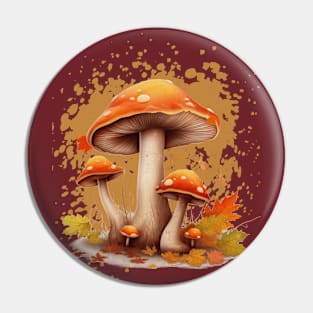 Simple Beautiful Watercolor Mushroom Pin