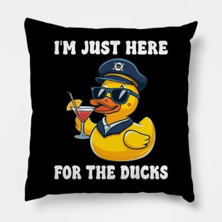 I'm Just Here For The Ducks Pillow