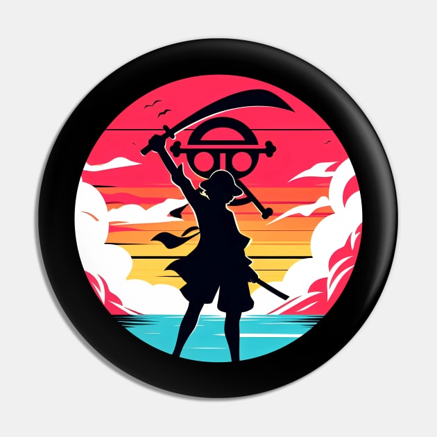 luffy Silhouette Pin by dolanjaran