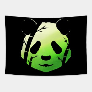 Bamboo And Cute Panda Bear Head - The Panda Tapestry