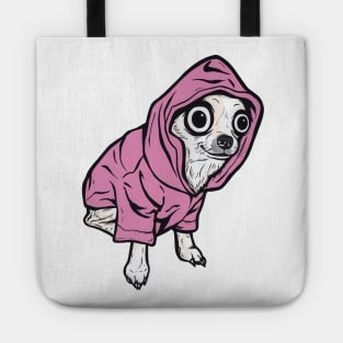 Pink Chihuahua Hoodie Tote