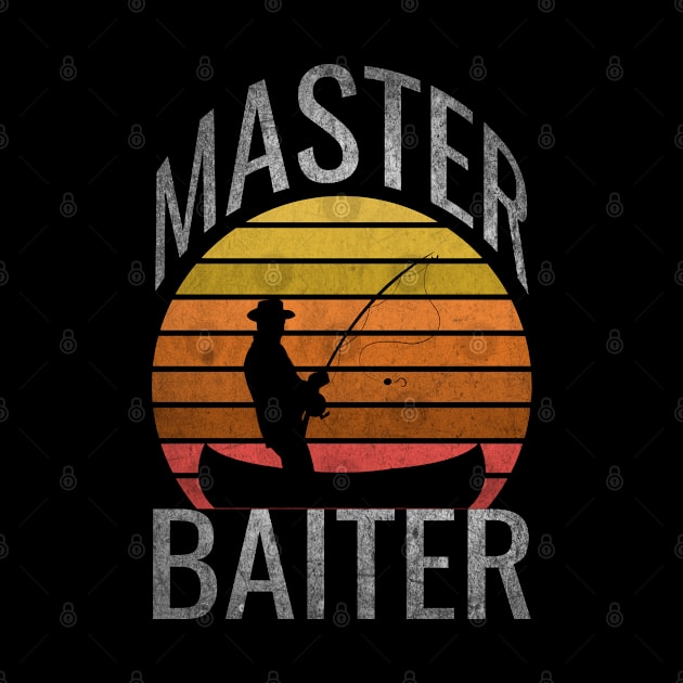 Master Baiter Funny Fisherman Papa by Light Beacon