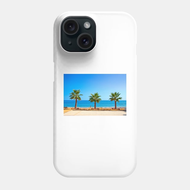 Palm trees Torrox Costa Del Sol Andalusia Costa Spain Phone Case by AndyEvansPhotos