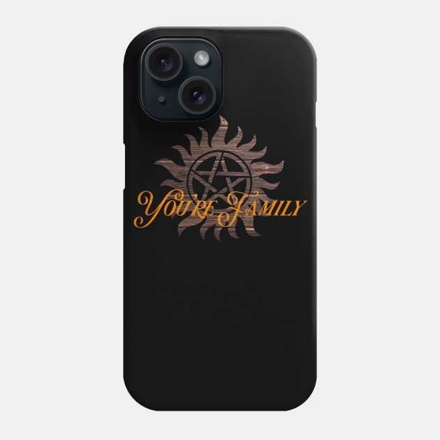 Supernatural Wood Shirt Phone Case by budbloodandbeernuts