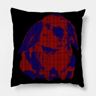 Bunny and Clyde - A blue and red Bunny Typography Pillow