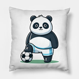 Panda Soccer Player Soccer Ball Pillow