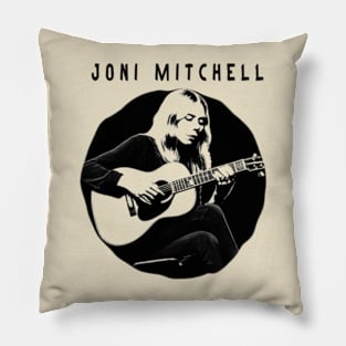 Joni Mitchell - Retro 1970s Pillow