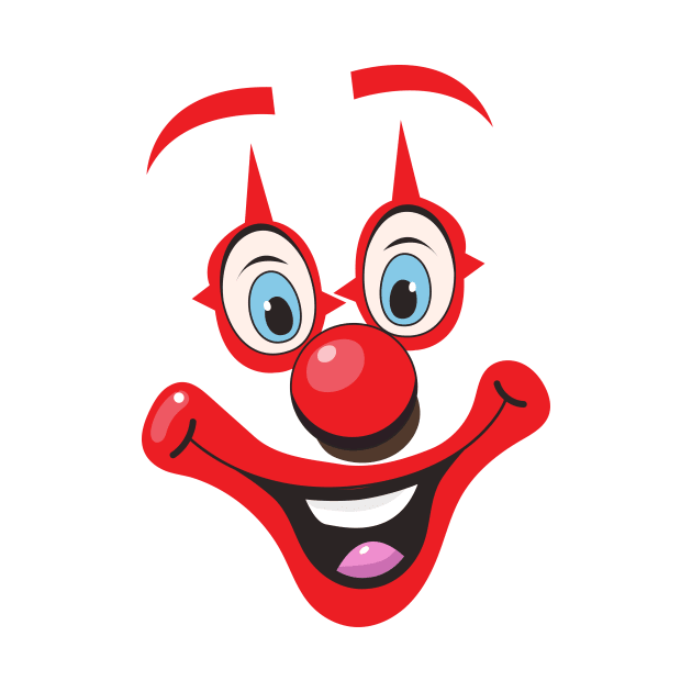 Cartoon Clown Face by nickemporium1