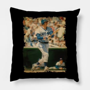 Rick Monday in Chicago Cubs Old Photo Vintage #2 Pillow