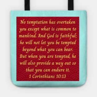 Bible Verse 1 Corinthians 10:13 Tote