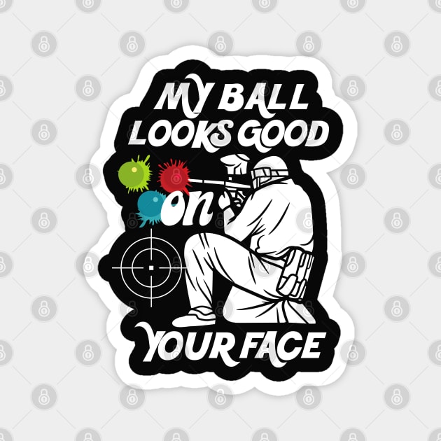 Funny Paintball Dad Jokes of Paintball Player Life Sports Magnet by Mochabonk