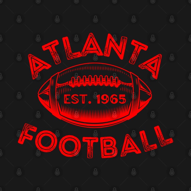 Atlanta Football Vintage Style by Borcelle Vintage Apparel 