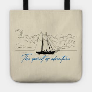 SAILBOAT, VESSEL, YACHT (black ver.) Tote