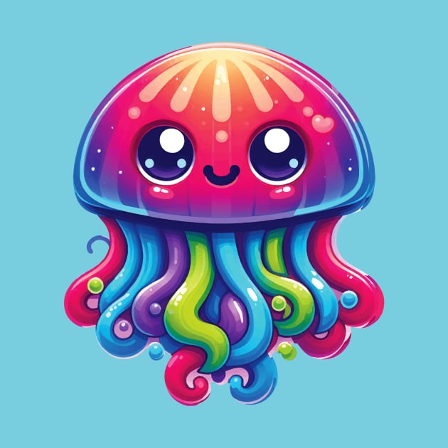 a Colorful smiley Jellyfish by Arteria6e9Vena