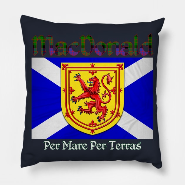 Clan MacDonald Clan Scotland Flag Pillow by macdonaldcreativestudios