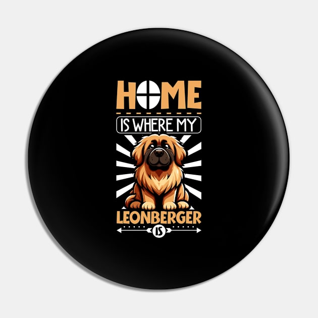 Home is with my Leonberger Pin by Modern Medieval Design