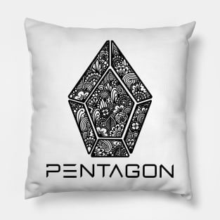 Pentagon Zentangle Logo Pillow