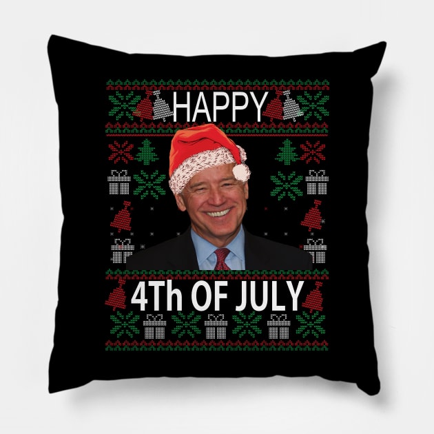 Happy 4th of July Funny Christmas gift Pillow by DODG99